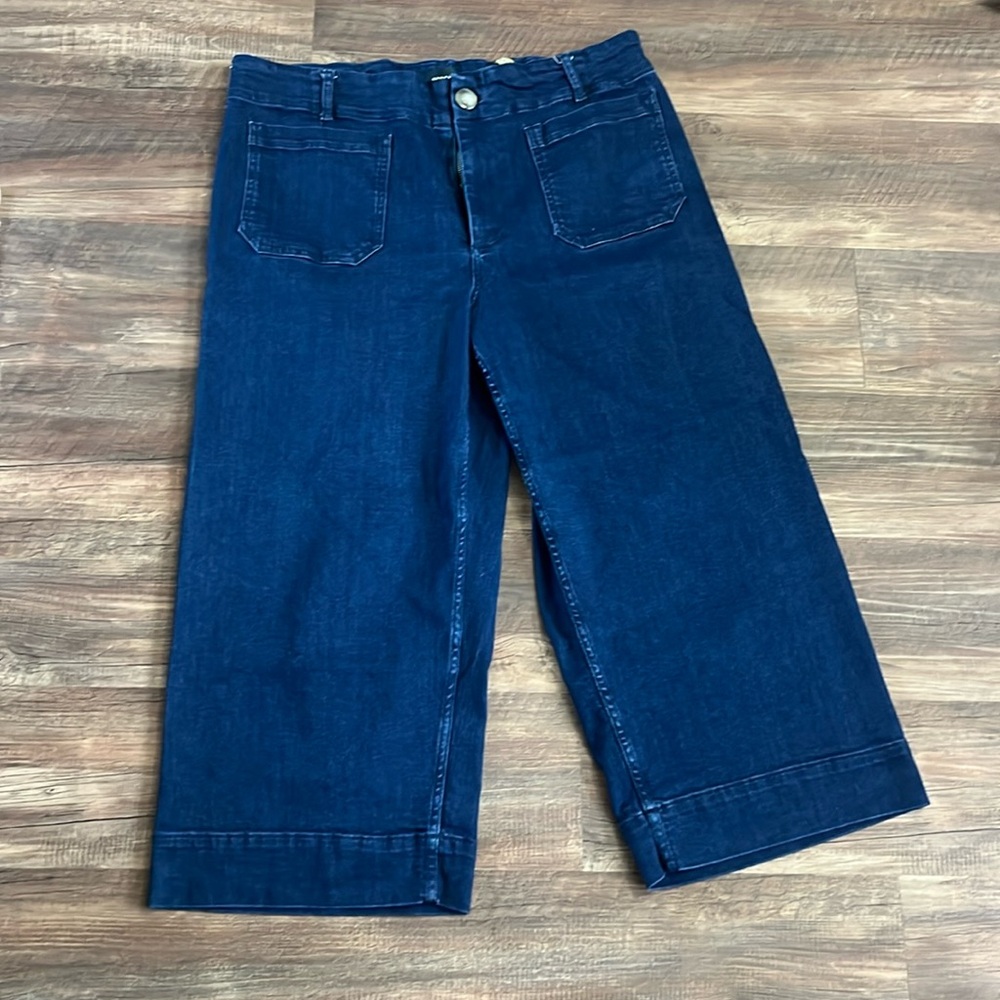 The Collete cropped denim wide leg pants by Maeve size 18/20